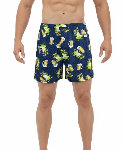 001/183 Frog Calzoncillos bóxer Cornette Classic para hombre - 100% algodón, corte holgado, abertura con botón, comodidad diaria