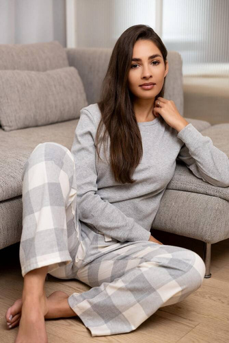 Sensis Vesper Pijama de mujer - gris-crema
