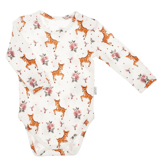 216095 Lala - Nicol body bebé, algodón, manga larga, piel de venado