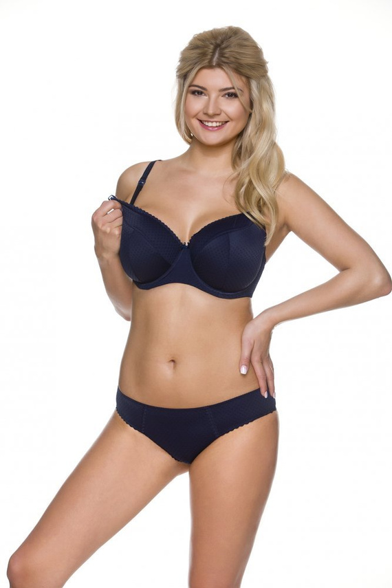1381 Sujetador de lactancia BIG para pechos grandes Lupoline - azul marino