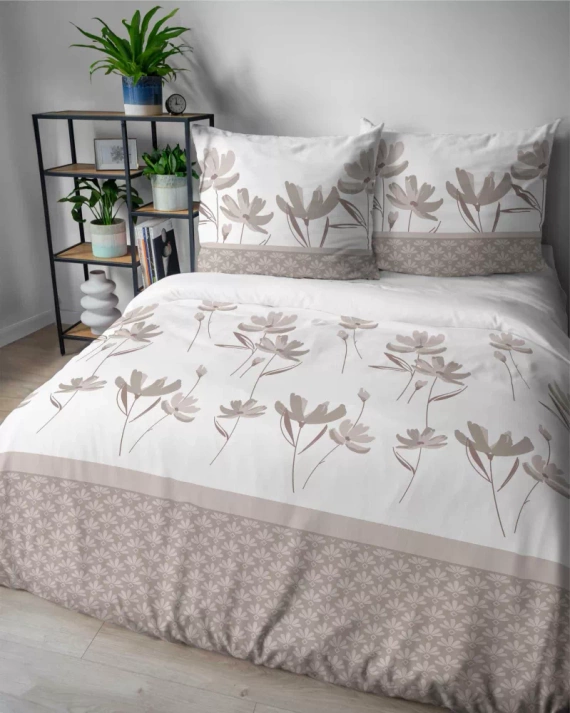 5489 B Detexpol Satin Stories Ropa de cama beige| 100% algodón, tejido de raso, cremallera, envoltorio de regalo