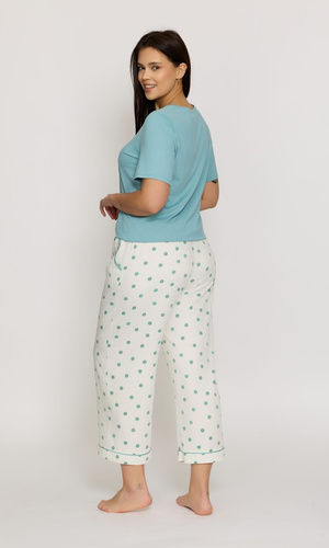 Pijama Aria 2 PS82 Mefemi by Nipplex mujer viscosa lunares verde-milk