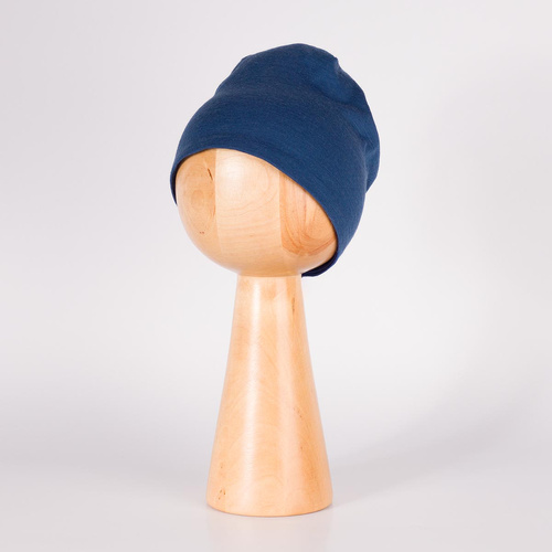 229130 Nicol Gorro Merino 100% lana infantil de doble capa - color marino