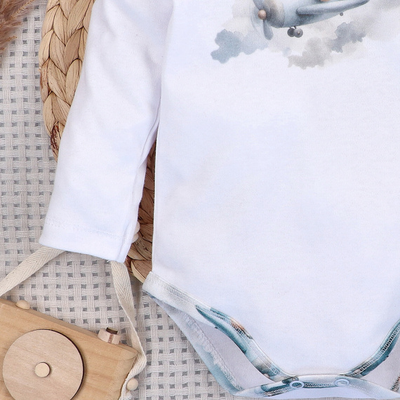 NINI ABN-5745/BIA body para bebé 100% bambú Baby Bear Pilot con broches