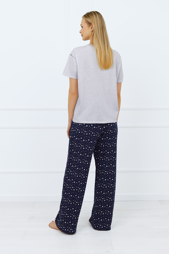 Arugia Pijama señora manga corta, pantalón largo Moda Italiana - melange/estampado