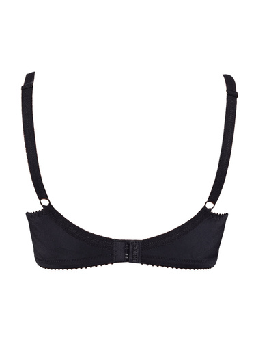 Donna 1962 Sujetador suave de microfibra con aros, algodón, negro