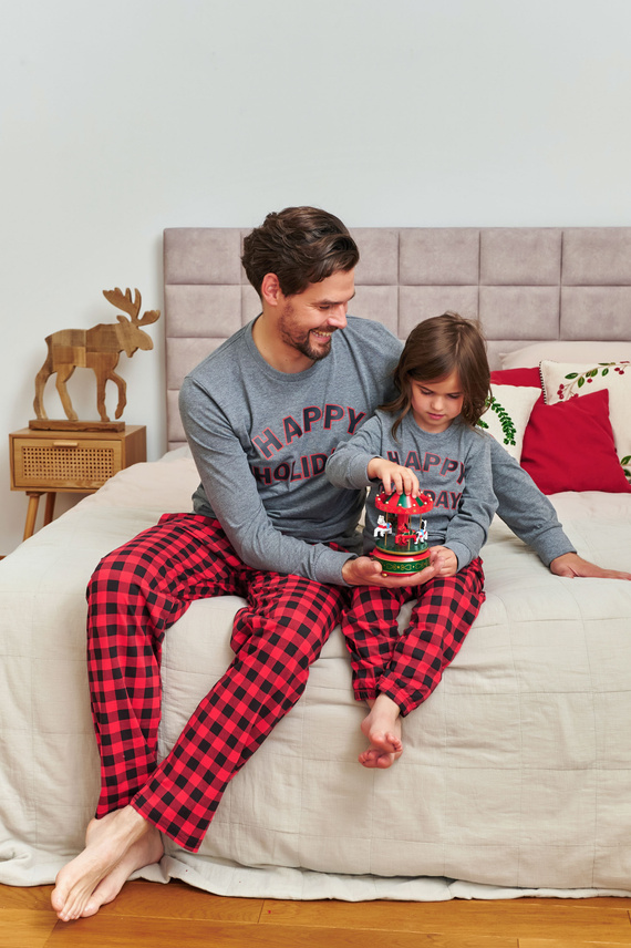 7344 Pijama de hombre gris oscuro Doctor Nap - 100% algodón