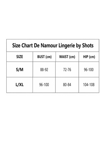 SHOTS De Namour babydoll negro de encaje y tul DEN113 con bragas