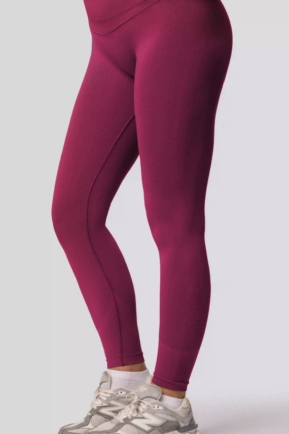 Leggings push-up Spaio PRO cintura alta opacos moldeadores red wine