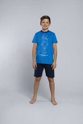Orion pijama de algodón para un niño Moda Italiana zafiro / azul marino