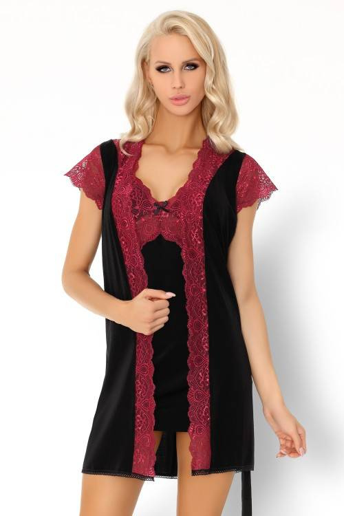 Kumiko LC 90428 Rosa Rosses Colección Bata de mujer LivCo Corsetti