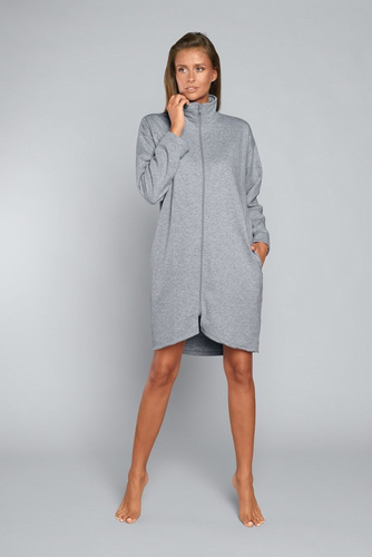 Grafi Bata de mujer con cremallera Italian Fashion- melange