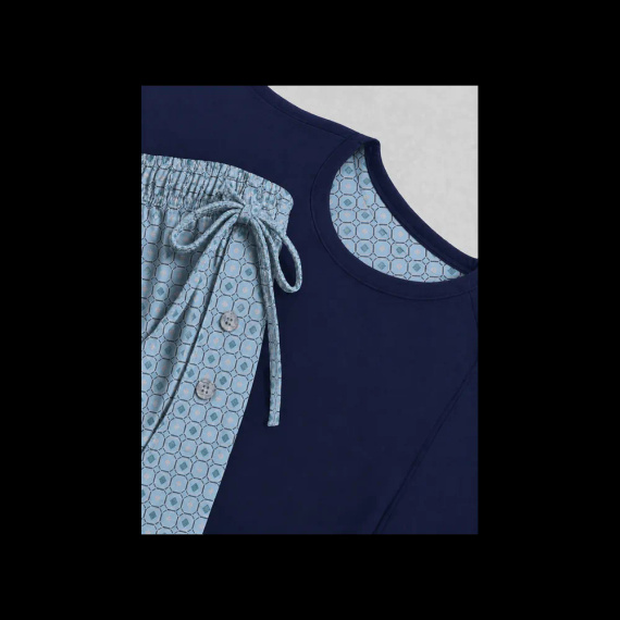 Sesto Senso 2026/02 Pijama corta para hombre azul 100% algodón
