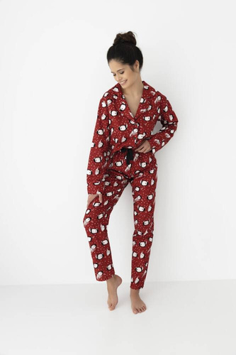 Pijama de franela para mujer Tiggy Sensis - rojo
