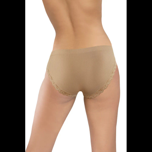 Braguitas mujer Sesto Senso 6108 encaje sin costuras elásticas beige