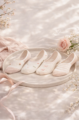 Calcetines bailarina mujer ST096 Noviti algodón invisibles silicona