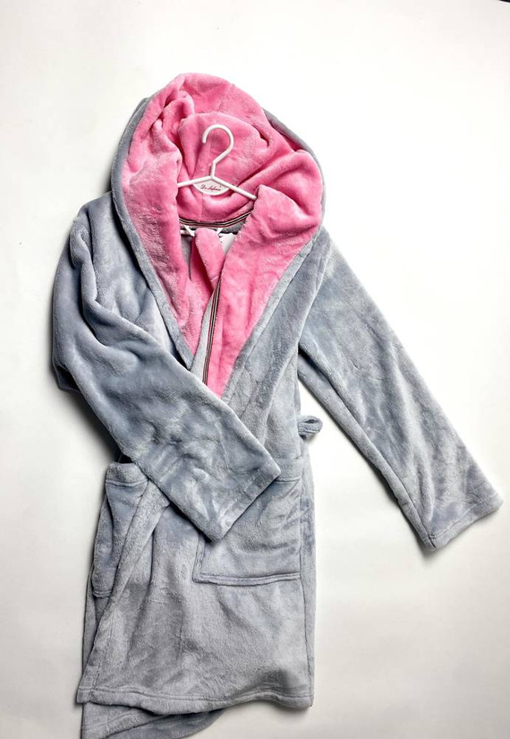 627 Soraya Bata corta de mujer Forex - gris claro / rosa