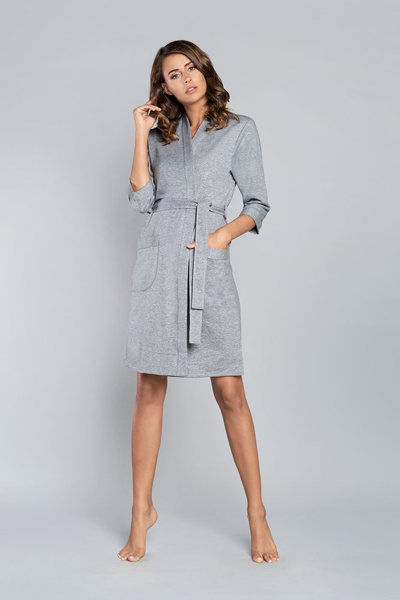 Kalia Ladies Albornoz manga 3/4 Moda Italiana- rosa