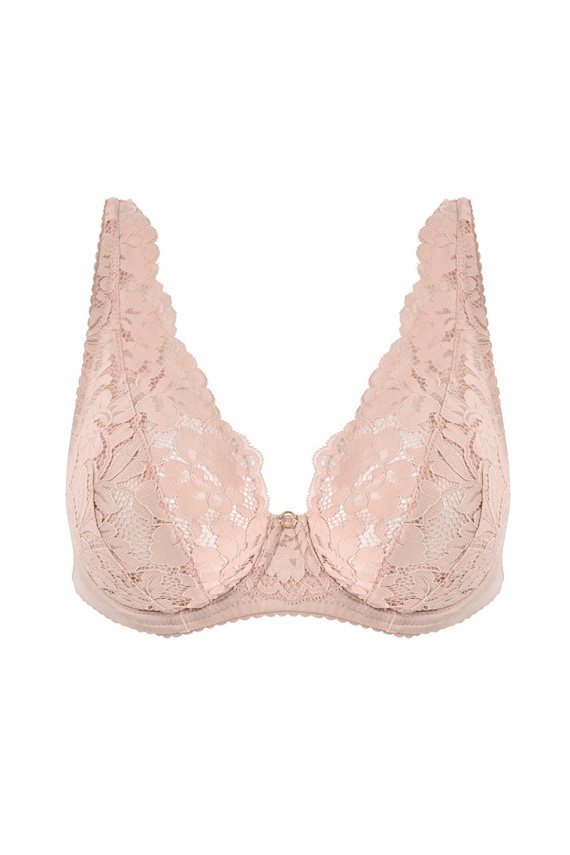 Mediolano Jasmin 19152 bralette sujetador encaje rosa V cómodo