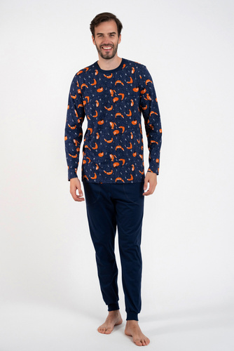 Witalis Pijama de manga larga para hombre, pantalón largo Moda Italiana