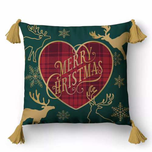 5385 A Merry Christmas Funda de cojín decorativa navideña Detexpol- zip