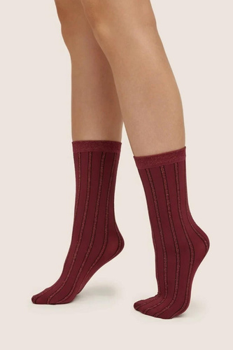Gabriella Oria 1263 Black calcetines de mujer 70 DEN con estampado 3D