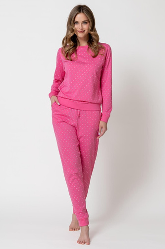 Leveza 1799 Zenobia Pijama Mujer 100% Algodón Rosa Manga Larga
