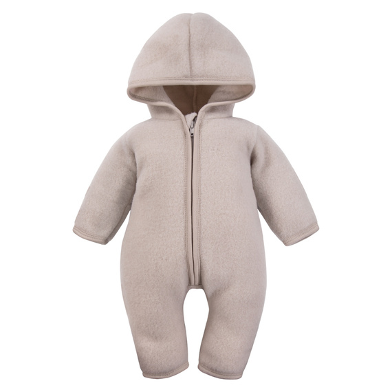 Mono para bebé de lana merina Eevi - beige, suave y transpirable