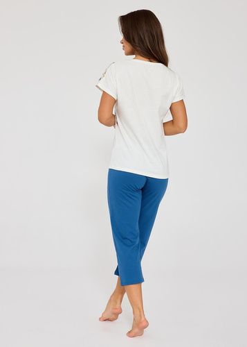 Cornette Floris 369/345 ecru – pijama mujer 100% algodón 7/8