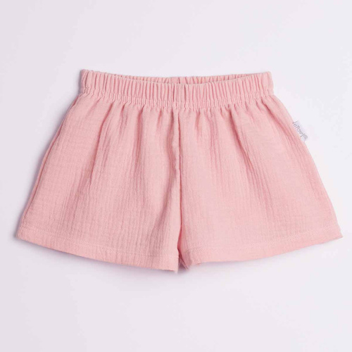 Pantalones cortos para niña Nicol 224316 muselina 100% algodón verano - rosa