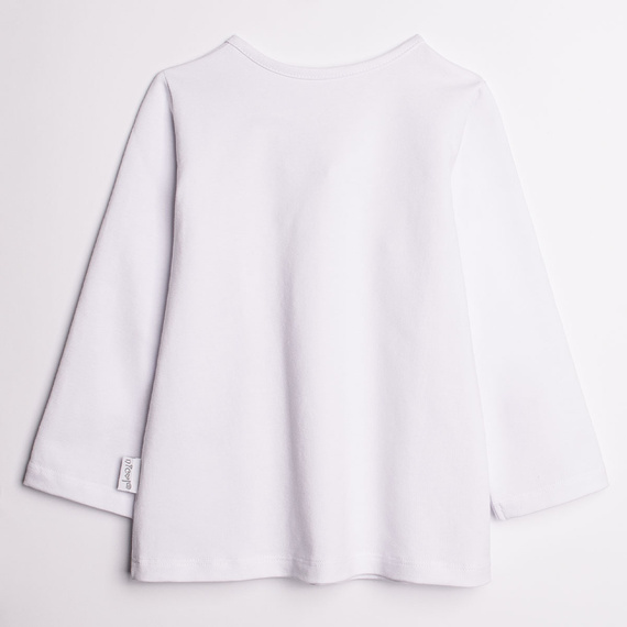 Blusa niña Nicol 220139 algodón manga larga elegante blanca cómoda