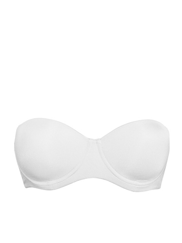2550 Sujetador bandeau - acolchado, liso, con tirantes amovibles Sielei blanco
