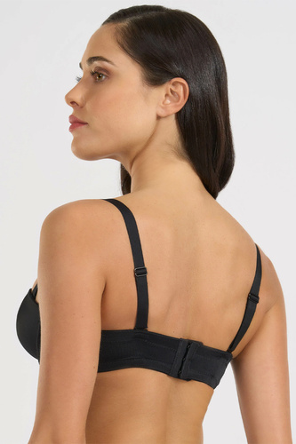 391 Sujetador Bandeau Nero Selene Bardotka Aros Rellenos Tirantes Desmontables