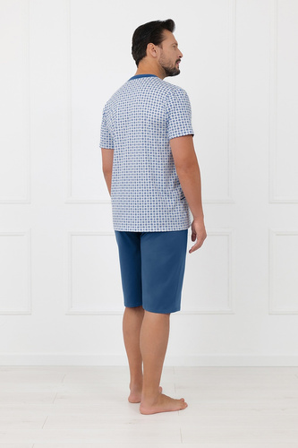 Pijama hombre Devon Italian Fashion algodón manga corta melange