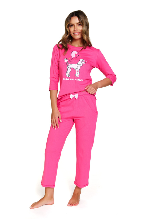 Doctor Nap pijama de las mujeres 7356 - conjunto de algodón con ¾ pierna - peonía