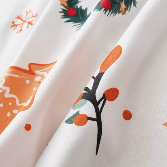 Ropa de cama de Navidad de microsatina blanca I25 Spod Igły i Nitki - suave, lisa y duradera