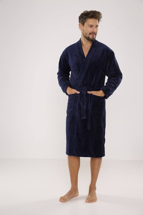 391 Albornoz de hombre Hugo De lafense - azul marino