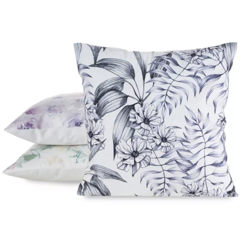 Funda cojín 45x45 Mink 30 Eurofirany terciopelo flores