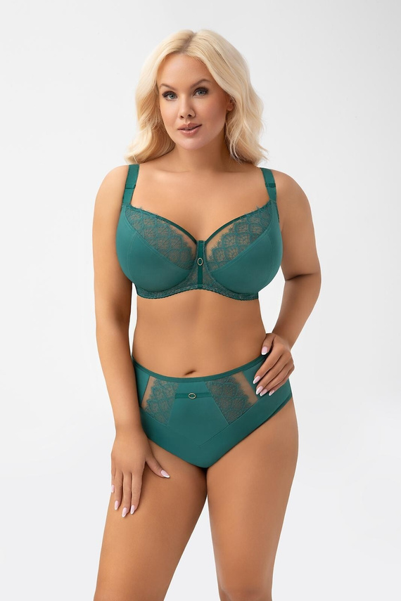 Sujetador soft Gorsenia G004 Kasja verde – fuerte sujeción para busto grande