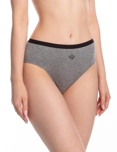 Lama L-130 BI-10 braguitas de bikini para mujer - algodón, pack de 3 en tonos grafito y negro