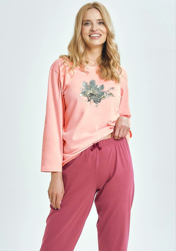 Patricia 3460 Taro pijama de las mujeres de algodón albaricoque 7/8 manga