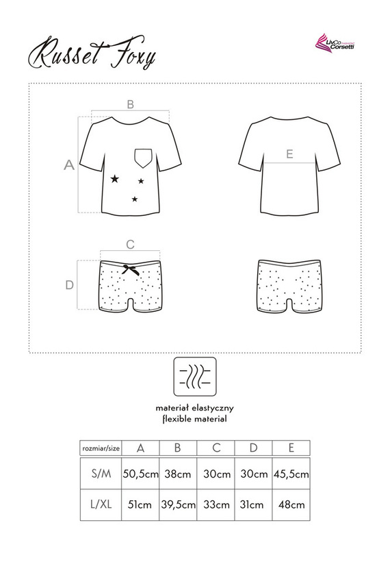 Russet Foxy 0204 Pijama de mujer LivCo Corsetti Moda