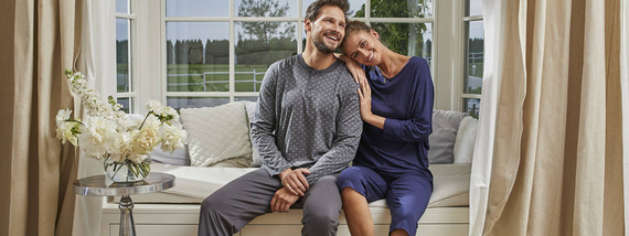 Song Pijama de mujer manga 3/4, pantalón 3/4 Moda Italiana - azul marino