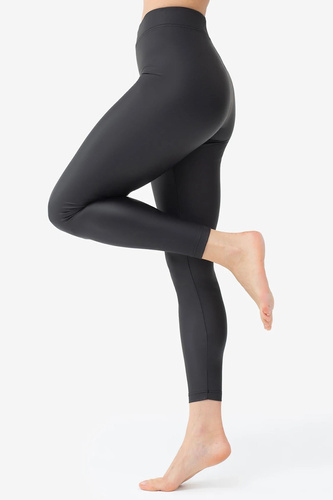 44123 Leggings New York 02 Gatta Negro - Leggings de polipiel opaca, Matowe, Silhouette Modelling