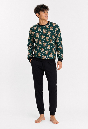 Cornette Cash Young 1004/63 Pijama Juvenil 100% Algodón Verde