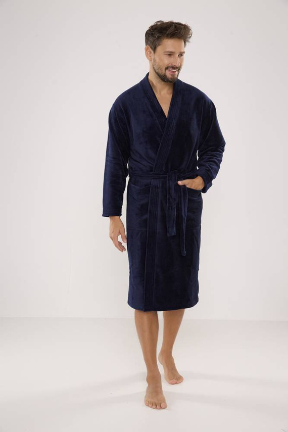391 Albornoz de hombre Hugo De lafense - azul marino