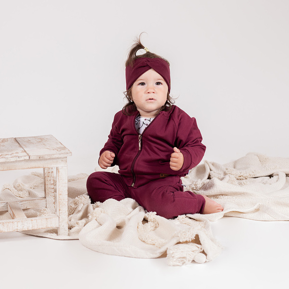 217274 Pantalones de chándal Alisa Nicol - algodón, burdeos