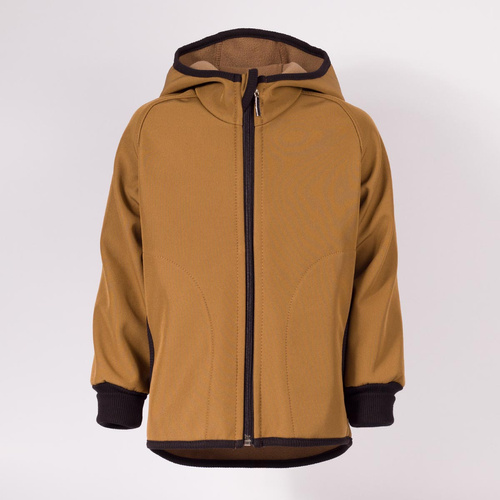 229003 Nicol Chaqueta softshell infantil con forro polar, capucha y reflectante - oliva