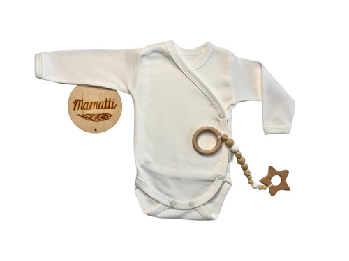 Mamatti body bebé BD14927 - 100% algodón | Manga larga | OEKO-TEX | Calidad polaca