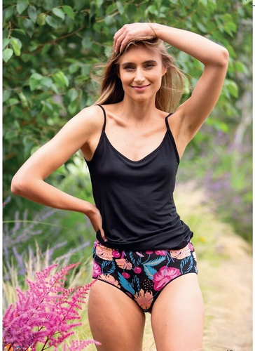 Figs Ava 2256 negro - corte clásico, microfibra suave, comodidad y encaje sutil